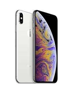 Apple iPhone Xs Max, 64GB, Silver - Fully Unlocked (Renewed)