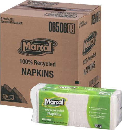 Marcal 100% Recycled Luncheon Napkins (400/Pack)