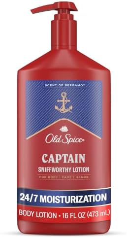 Old Spice Hand, Face & Body Lotion, Captain with Bergamot Scent