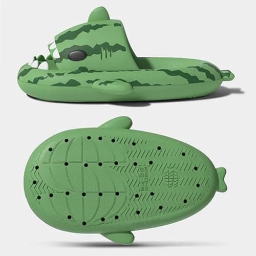 Sharklas Originales Shark Slides, Anti-Slip Panda Watermelon Heart Shark Cloud Slippers, Shark Sandals For Women Men4