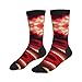 DRTGEDS Red Sky At Night Starry Fashion Leisure Sports Socks Are Unisex To Keep Feet Dry Suitable Various Outdoor Sports
