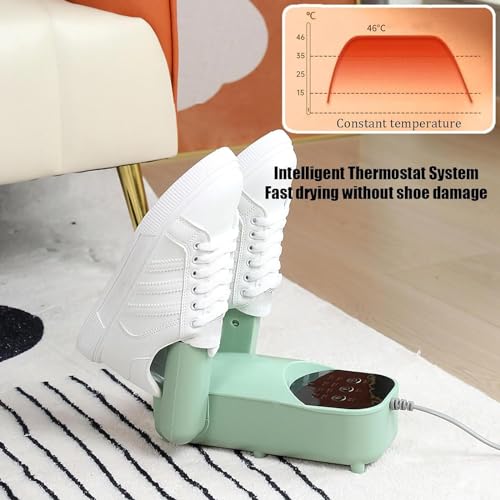 Laarzendroger voor werklaarzen, laarzendroger, handschoendroger, laarzenwarmers/droger, multifunctionele opvouwbare timerdroger, intrekbare luchtuitlaat, slim paneel - voor werklaarzen, green - Image 7