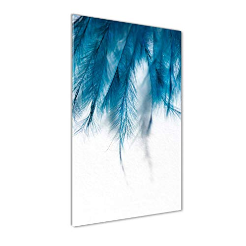 Déco mural derrière le plastique acrylique bleu tableau 50x100 - 2