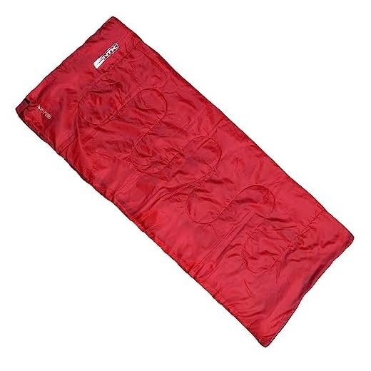 ntk, Saco de Dormir Tipo Envelope Bugy, com Faixa de Temperatura entre 8°C à 15°C, Enchimento de Fibras Sintéticas e Bolsa de Transporte, Vermelho