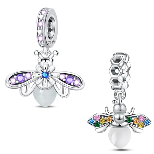 Charme Bracelet En Argent 925 Serti CZ - Pendentif Femme 8.7 Cm, Chaîne De Sécurité, Cadeau Dans Un Sac - 4