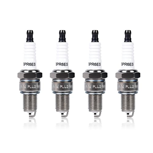E-SHIN BPR6ES Spark Plug for NGK 7131 Torch F7RTC F6RTC Honda 98079-56846 Champion RN9YC RN10YC Bosch 242229656 WR7D Snow Blower Generator Transporter Engines 4 PACK