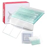 50 Piezas Portaobjetos de 76.2x25.4mm con 100 Cubreobjetos de 18x18 mm Bordes Esmerilados de Microscopio Prelimpiadas Preparados para Microscopio y el Estudio de Biología de La Ciencia en Laboratorio
