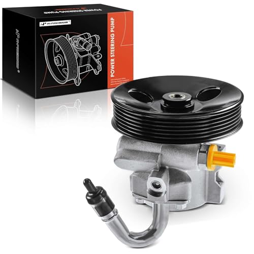 A-Premium Power Steering Pump, with Pulley, Compatible with Chevrolet Aveo 2008-2017, Aveo5 2007-2008 & Pontiac G3 2007-2008, Wave 2008, Wave5 2007 & Suzuki Swift+ 2007-2008, 1.6L, Replace # 96801443