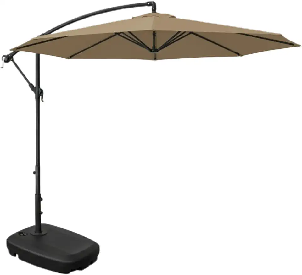 Kit Ombrelone Lateral Suspenso 3m Kauai + Base 55 Litros Piscina Jardim