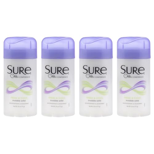 Desodorante Invisible Sólido Antitranspirante Sure 2.6 oz x4 miniatura 1