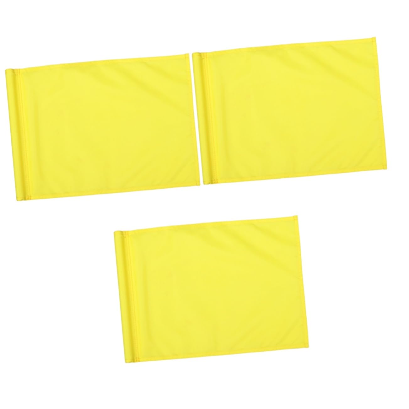 BESPORTBLE 3pcs Lightweight Strong Practice Flag Yellow Blank Flags 3.5x5.5in Golf for Putting