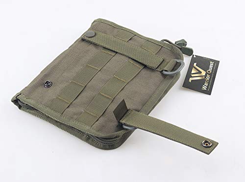 Warrior Quest Low Profile Organizer Pouch – Molle System Utility Pouches Tactical Medical Pouch Tools Accessories Pouch (Olive Drab Green)