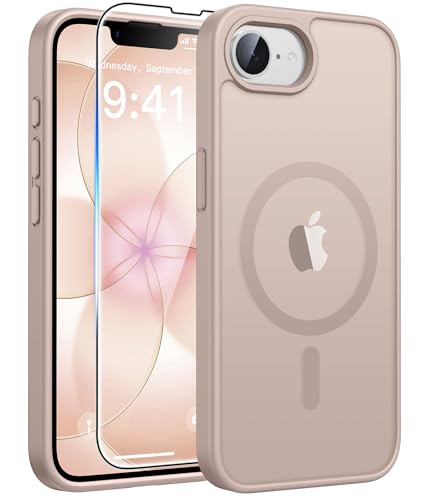 Image of FNTCASE for iPhone 17e Case: iPhone 16e Phone Case [Compatible with Magsafe] Translucent Matte Cases with [Screen Protector] Military Grade Shockproof Protective Phone Cover - Desert Gold