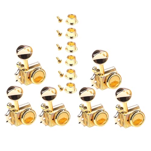 TOPPERFUN 6個ギターチューニングペグ 交換用 チューナー部品 エレキギター アコースティックギター対応 耐久性設計 ロック機構付き