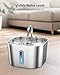 Cat Water Fountain Stainless Steel, 74oz/2.2L Cat Fountain with Quiet Pump, Automatic Pet Water Dispenser, Ideal for Multi-pet Homes, Fresh & Clean Water for Cats and Dogs