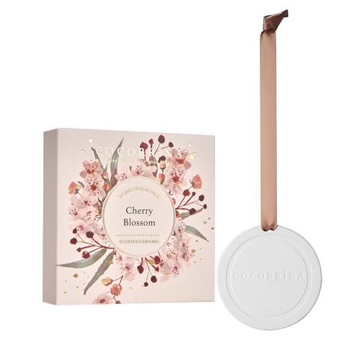 Cocorrína Ceramica profumata - Bustina profumata di Fiore di ciliegio per armadi, regali in ceramica profumata fatti a mano per uomini donne auto deodorante per ambienti Sacchetti profumati
