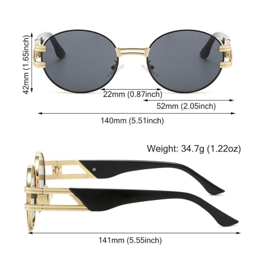 Trendige polarisierte, halbrandlose, runde Damen-Sonnenbrille, Herren-Sonnenbrille für Damen, UV400-Brillenschirme, C101, Einheitsgröße