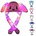 ZCINT Rabbit Bunny Hat Ear Moving Jumping Funny Plush Cap for Kids Adults Christmas, Cosplay, Party Cute Animal Hats(pink)