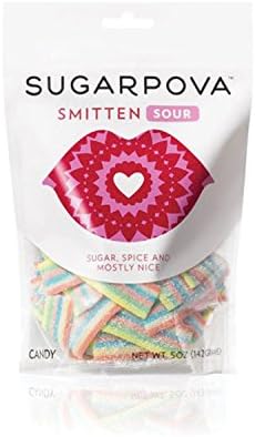 Sugarpova Smitten Sour Rainbow Stripes Gummy Candy - 6 Count Case