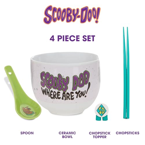 Coffret cadeau bol à ramen Scooby Doo avec cuillère et baguettes bois