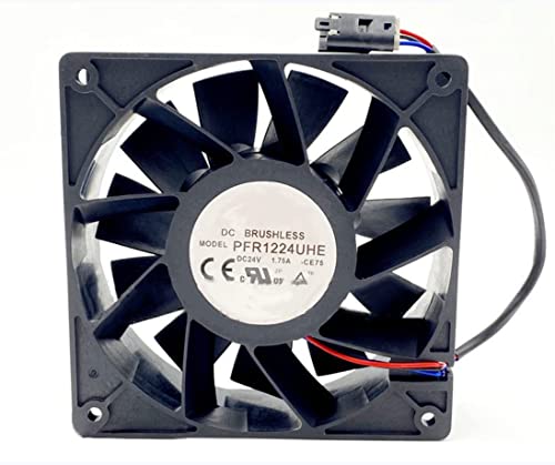 Ventilador 24V 12038 de alto flujo y 1.75A con doble rodamiento para ventilación de proyectos