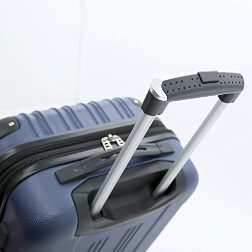 Travelers Club Midtown Hardside 4-Piece Luggage Travel Set, Navy Blue