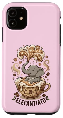 Elefantiato ���킢���ۂ̃R�[�q�[���D�� �ʔ����f�U�C�� �X�}�z�P�[�X iPhone 11 �p