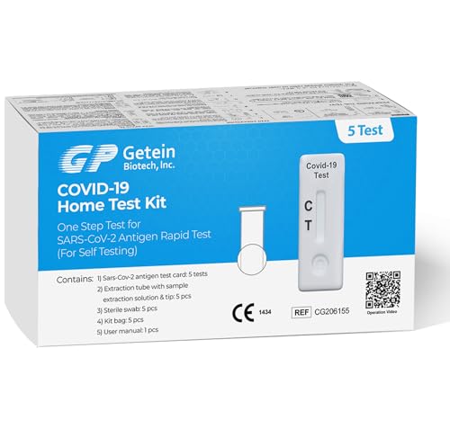 Covid Lateral Flow Test Kit | Rapid Covid Test Kit | at-Home Testing | Accurate & Fast Results | Covid Tests Pack of 5