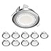 Produktbild ledscom.de LED Einbauring Zobe II slim GX53 chrom matt rund 11,5W=62W 830lm warm-weiß 107mm Ø Lochkreis 90mm Ø, 10 Stk.