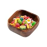 Bols de service fonctionnels : conçus avec une forme large et carrée, les bols en bois peuvent facilement accueillir diverses collations et fruits, offrant une solution transparente pour organiser des réunions de famille ou des réunions décontractées avec facilité