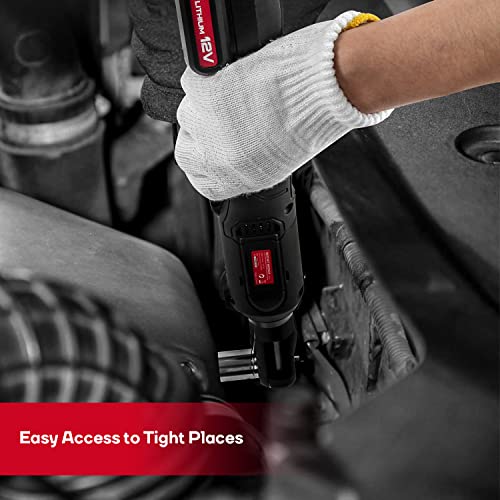 Eastvolt 3/8" 12V Cordless Electric Ratchet Wrench Set, 55Ft-Lbs Power Electric Ratchet Kit With 8 Sockets, 2 Packs 2.0Ah Lithium-Ion Batteries, Fast Charger And Carrying Bag #TOP5