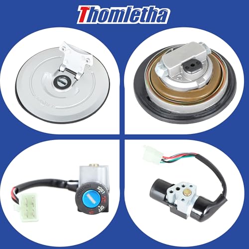 Thomletha Ignition Switch Fuel Cap Seat Lock Keys Set Replacement for Honda by Thomletha - Image 5