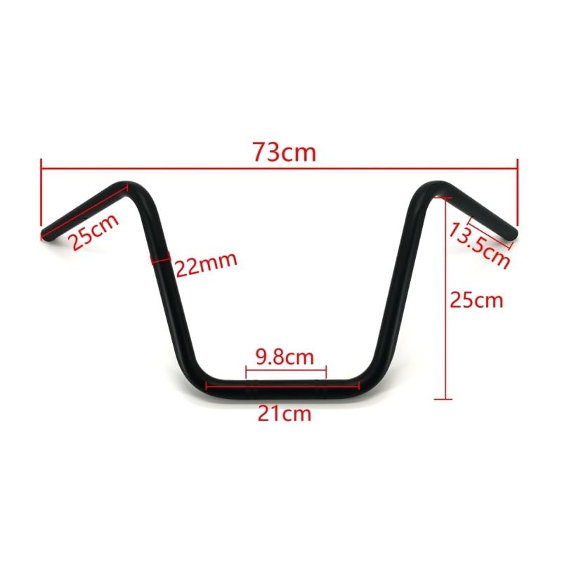 Manillar de motocicleta de 22mm retro para softail chopper dyna cromado 3