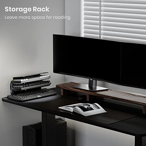 Acrylic Keyboard Mouse Storage Rack,Yikola 3-Tier Keyboard Display Stand,Acrylic Frame Holder Stand, Gaming Keyboard Plate Holder Keyboard Mouse Desktop Organizer-Black #TOP5