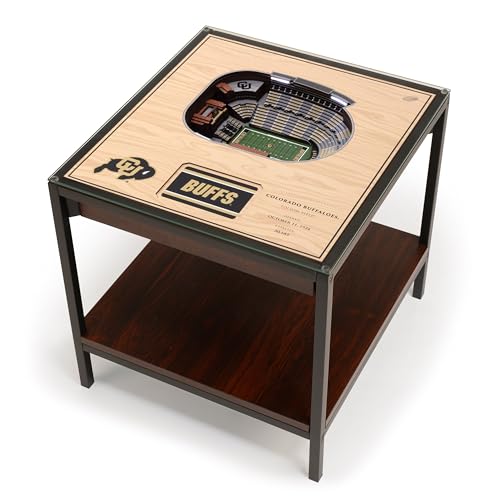 YouTheFan NCAA Colorado Buffaloes 25-Layer StadiumViews Lighted End Table - Folsom Field