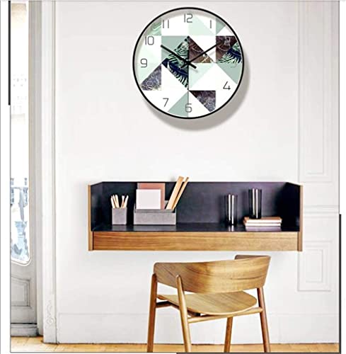 Horloge muette moderne horloge murale décorative en métal géométrique - 3