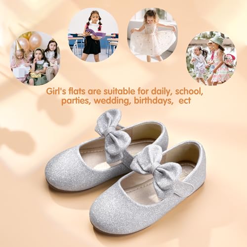 Image of PANDANINJIA Toddler Dress Shoes Flower Girls Ballet Flats