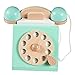 Perfeclan Simulation Miniature Rétro Vintage Antique Téléphone Faire Semblant de Jouer Montessori Interactive Early Edcuation Bois Jouet Jeu de rôle pour Les