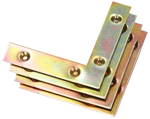 KOTARBAU® Set of 25 Flat Corner Connectors 70 mm Yellow Galvanised for Corner Connections, 70mm - Image 4
