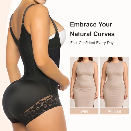 Image of SHAPERX Women's Fajas Colombianas Tummy Control Shapewear Body Shaper with Steel Boned Support