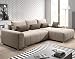 Produktbild Furnix Ecksofa Loreta mit Schlaffunktion und Bettkasten - Couch L-Form Sofa mit Kissen - Stellfüße in Chromoptik - B260 x H98 x T179 cm, Liegefläche: 148 x 205 cm - MT11-24 (Beige)