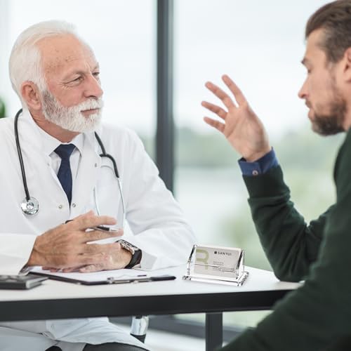 SANRUI Suporte de cartão de visita de acrílico para mesa, suporte horizontal para exibição de cartão