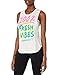 Zumba Muscle Tank Top Loose Dance Tenue Sport Femme de Danse Imprimé Graphique Entraînement, Fresh White, M Womens