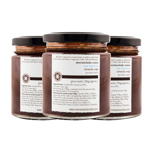 Mermelada de fresas extra con fructosa La Cullera 250 g pack 3 frascos - SEDOVIN LA COMPRA COMODA