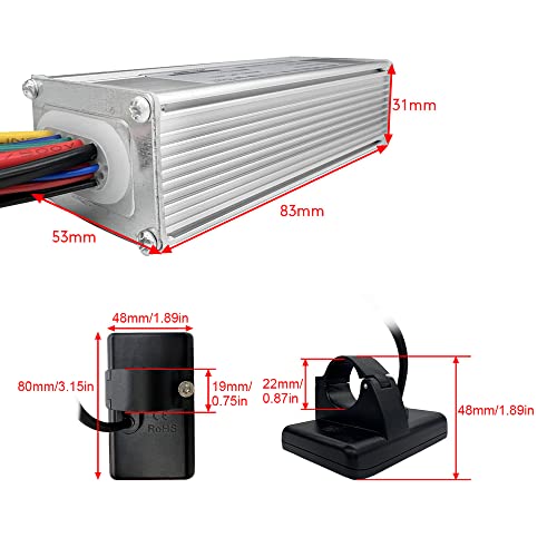 Qudai Bicicleta Elétrica Inteligente 15A Controlador com Display LCD com Luz de Fundo Conjunto de Fe