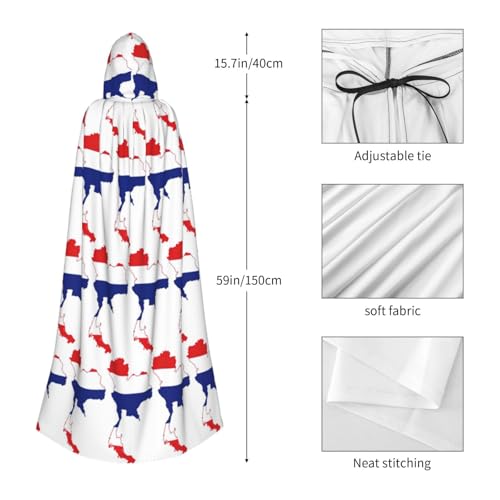 Cape à capuche médiévale Thaïlande 150cm pour cosplay et fêtes - 2