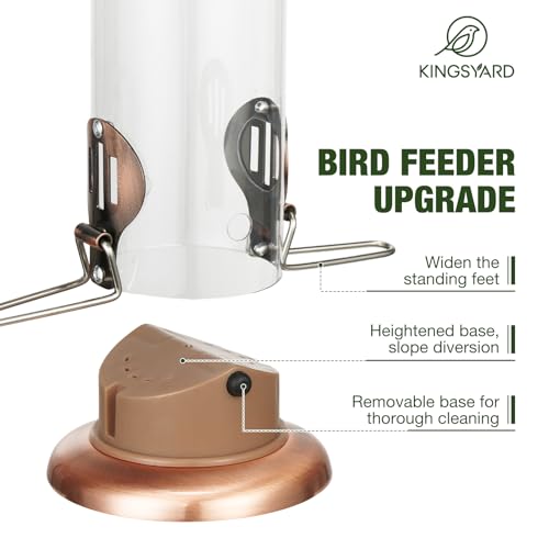 Kingsyard-Vogelfutterstation-zum-Aufhangen-fur-Blaumeisen-im-Freien--Metall-Mehlwurmrohre-fur-Blaumeisen-Rotkehlchen-Zaunkonige-und-Meisen-Antikkupfer | Dealmeister.io Alt tag für bilder post titel