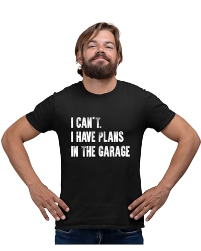 Go All Out XX-Large Black Adult I Can't I Have Plans in The Garage Funny T-Shirt