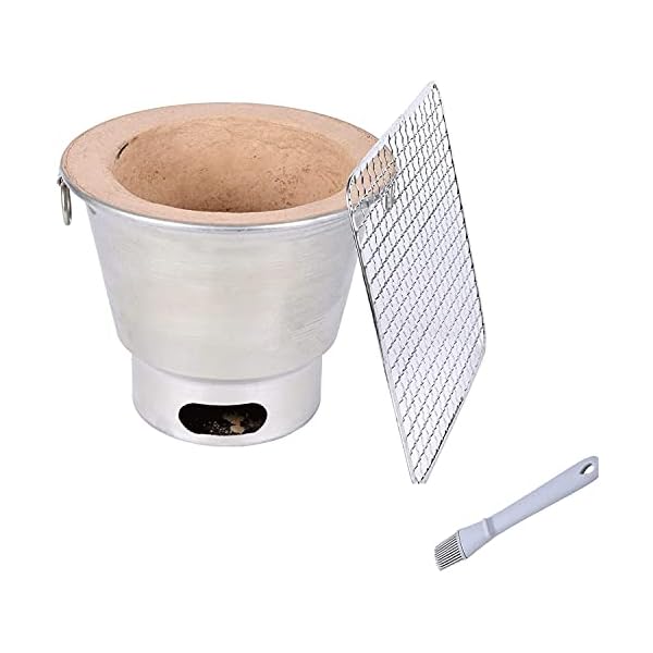 QGKYXT Grill Outdoor Outdoor Indoor Barbecue Charcoal Grill Korean Charcoal Barbecue Oven Old Style Roast Meat Mud Japanese Barbecue Household Commercial Outdoor Carbon Grill Oven, Flerf?rgad