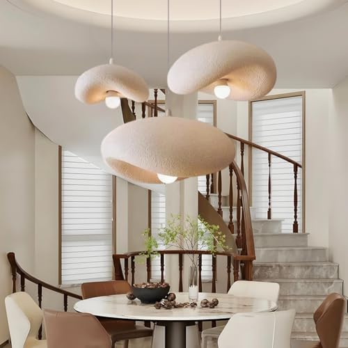NOCHX Wabi Sabi Style Lampe Suspendue E27 Texture De Polyéthylène De Haute Densité Lustre...